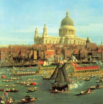 Canaletto The Thames from Somerset House Terrace towards the City, 1750