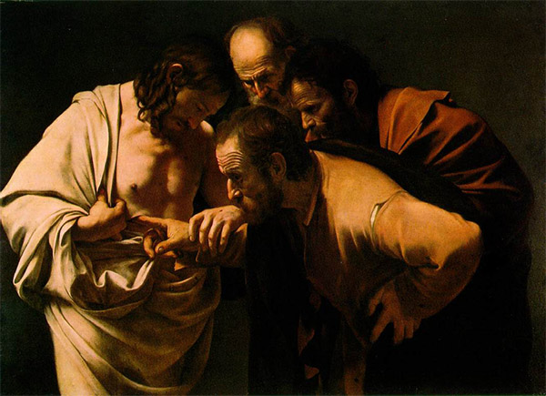 Caravaggio-–-La-incredulidad-de-Santo-Tomás-1602